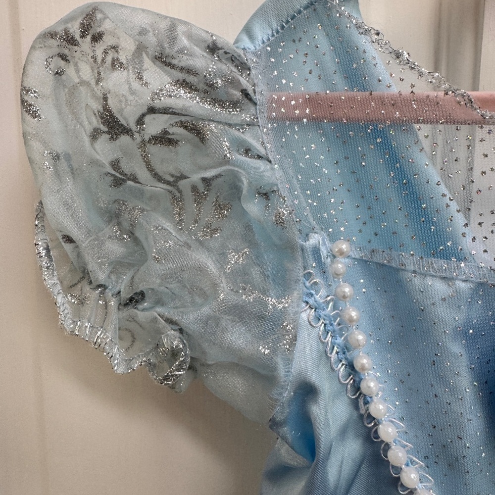 Disney Girls 4 - 6 Cinderella Blue Sparkle Princess Dress Up Costume - Picture 3 of 14